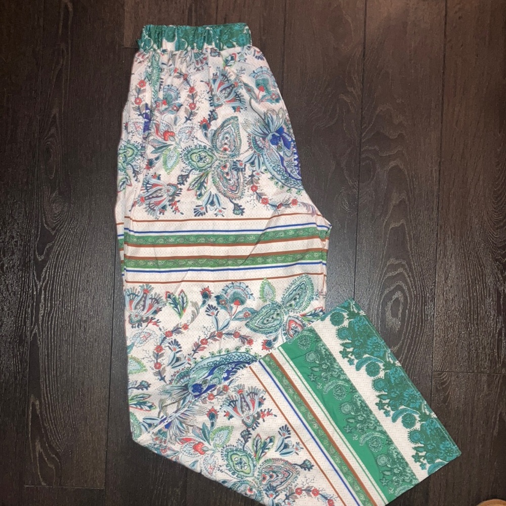 Patterned wide leg trousers - Picture 2 of 10